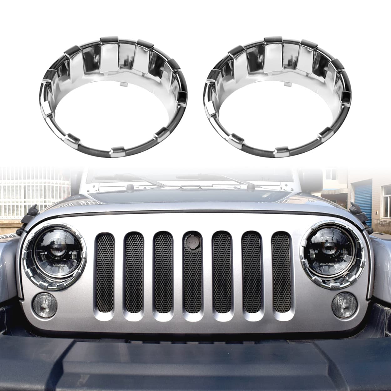 Compatible with 07-18 JEEP Wrangler JK Large Aperture Off-Road Vehicle Chrome Diamond Hot-Selling Factory Wholesale