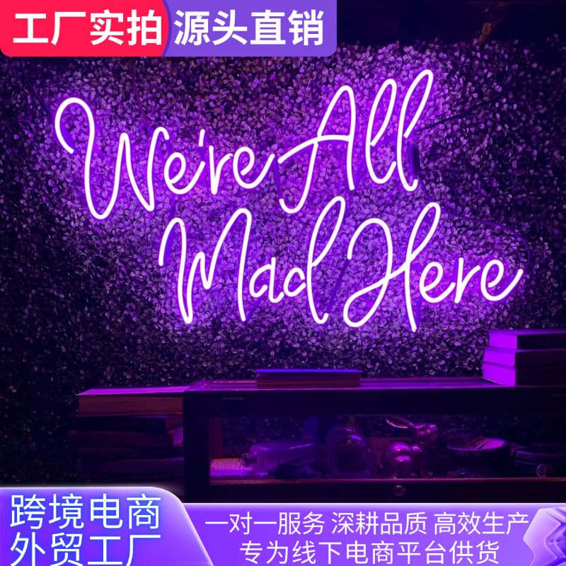 Cross-border Custom Neon Light Flexible Neon Decorative English Name Letter Light Minimum Order 1