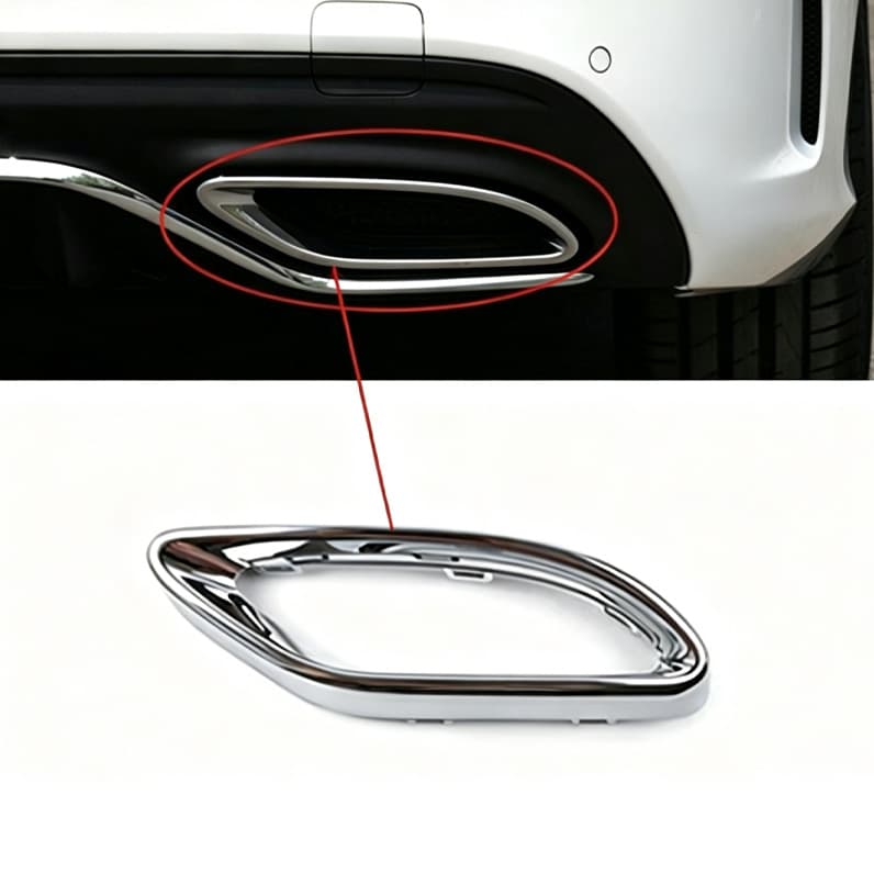 Suitable for 15-21 Mercedes-Benz C-Class A-Class C180C200 tail throat decorative frame A180A200 decorative electroplating frame W205