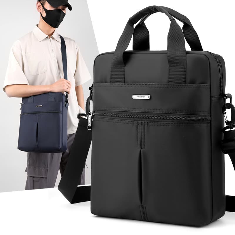 Aotian new casual business men's briefcase, large capacity shoulder crossbody handbag, Oxford cloth bag 3762#