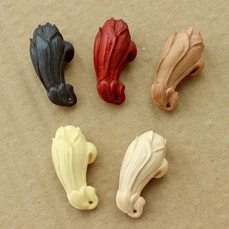 Magnolia lily peach boxwood black sandalwood diy jewelry accessories pendant pendant wood art