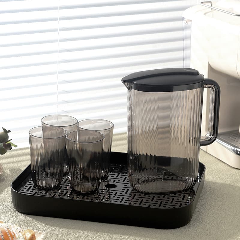 Plastic Cold Water Pitcher Large Capacity Summer Juice Pitcher Tea Pitcher Household with Lid Water Pitcher Set