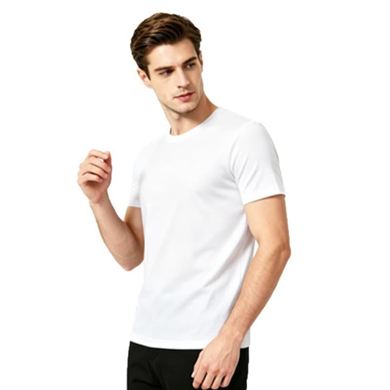 Summer 160g Mesh Quick-Dry Short Sleeve T-Shirt, Round Neck Slim Fit Sport Tee Top, Solid Color Advertising Shirt Wholesale