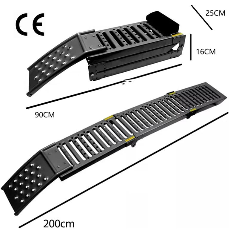 Factory Direct Sales Foldable Motorcycle ATV Ramp Portable 70% Off Bridge Plate Foldable Steel Ramp