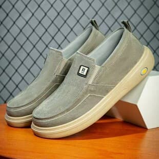 Men's Shoes Spring Thin Breathable Casual Shoes Trendy Slip-on Dad Shoes Old Beijing Cloth Shoes Men's