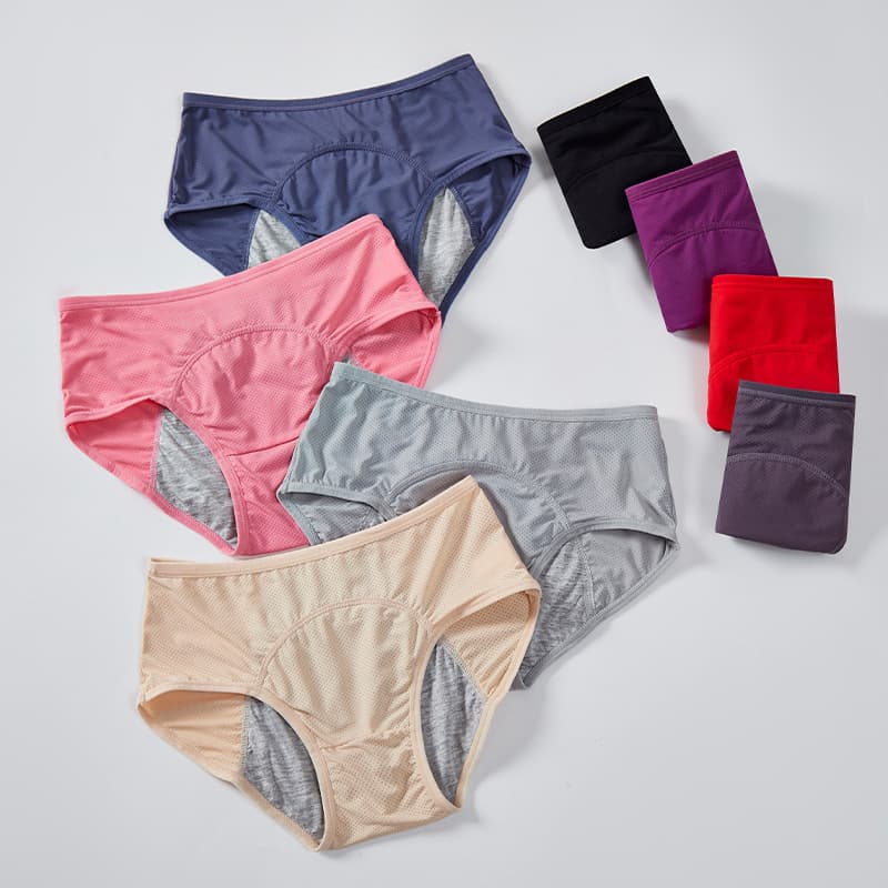 10 Yard Mesh Menstrual Panties Front and Back Leak-Proof High Waist Plus Size Period Panties for Women Export
