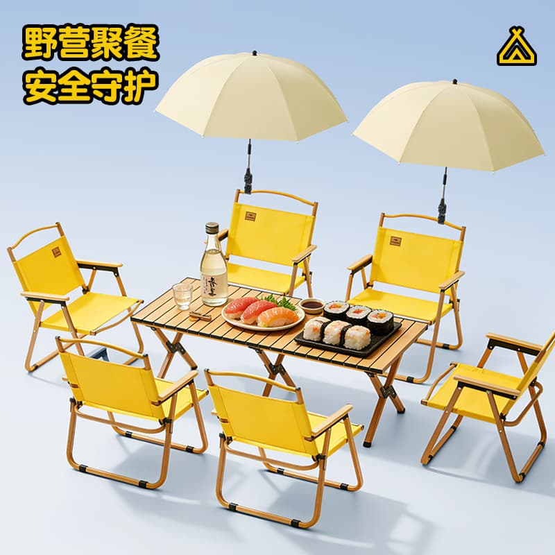 105cm Large Hand-Pushed Camping Cart Picnic Stroller Baby Tricycle Universal Sunshade Umbrella