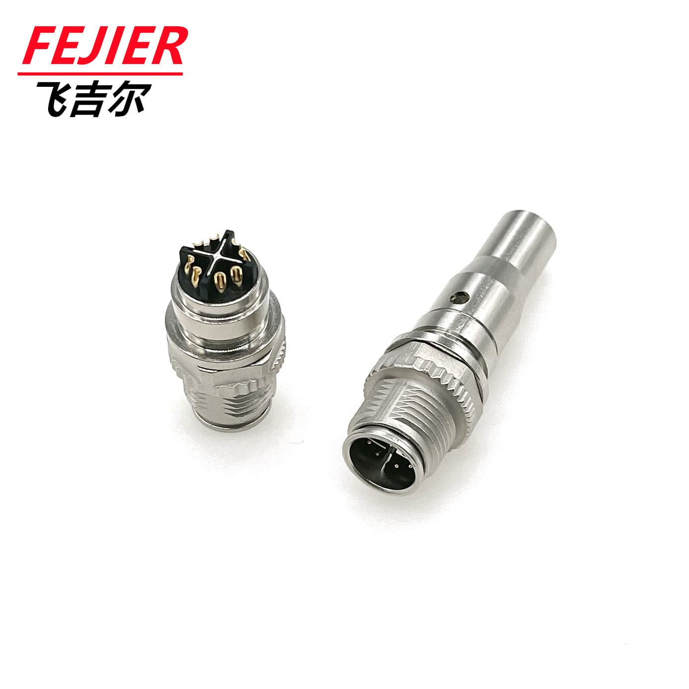 M12 aviation X-type male connector, fully shielded Ethernet XCode 8P anti-loosening shockproof round connector