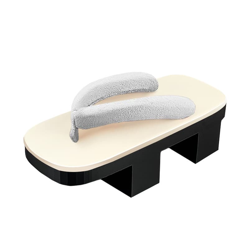 Japanese-Style Black Cosplay Wooden Clogs for Women and Men, Thick-Soled Flip-Flops with High Heels for Summer