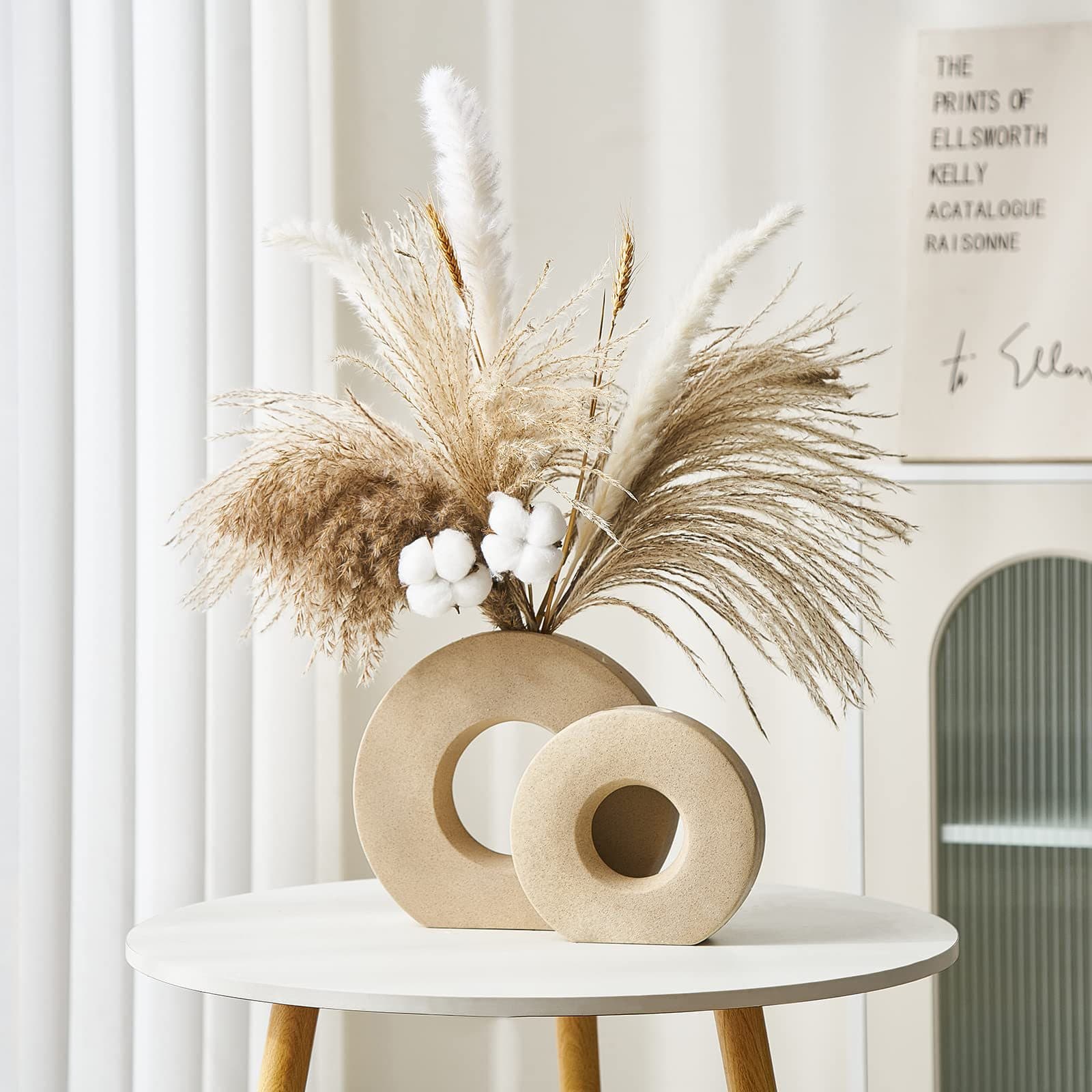 INS Donut Vase Modern Simple Bohemian Style Desktop Vase Living Room Office Decoration Ornaments