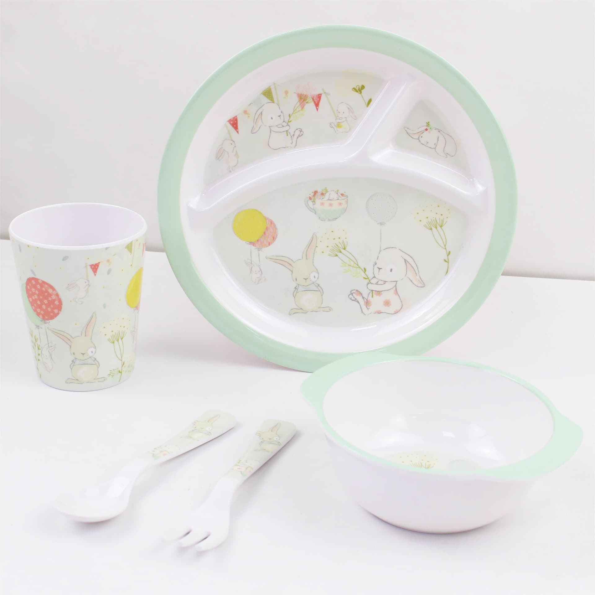 Amazon's best-selling creative cartoon cute children's food supplement tableware melamine melamine baby five-piece set