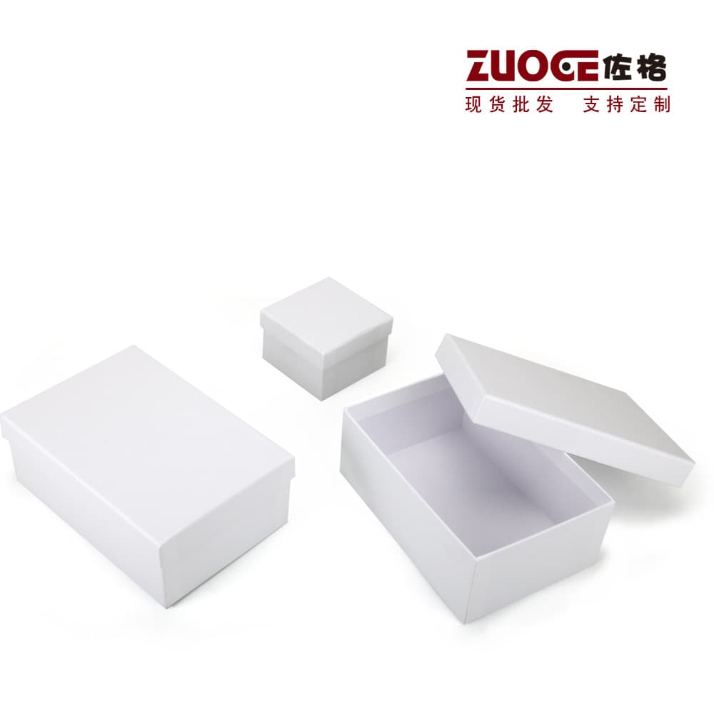 Tian Di Gai Slotted Rigid Cardboard Box Rectangular Gift Packaging Box Empty Box Large White Paper Gift Box In Stock Printing