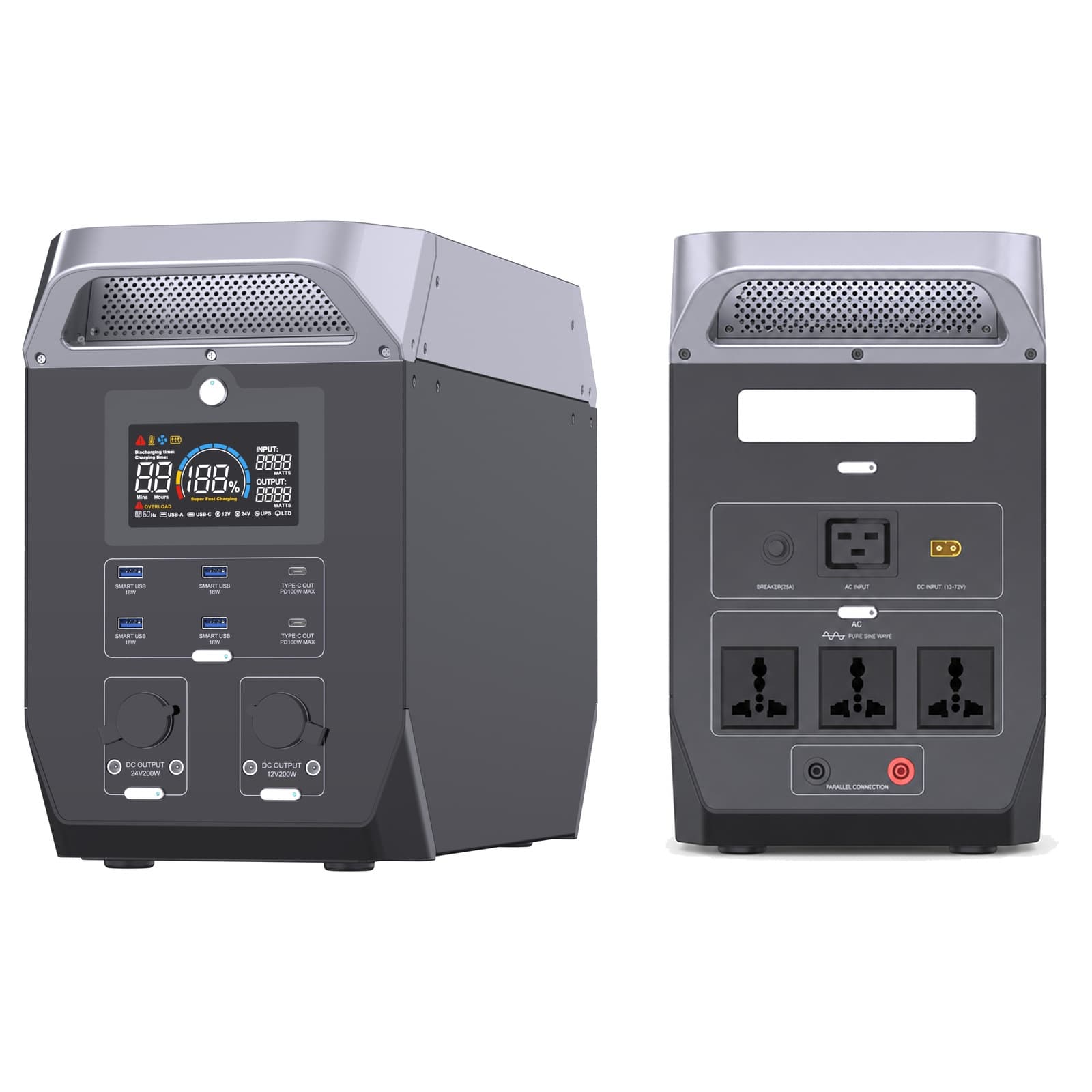 solar generator 2000W Outdoor Portable Energy Storage Power
