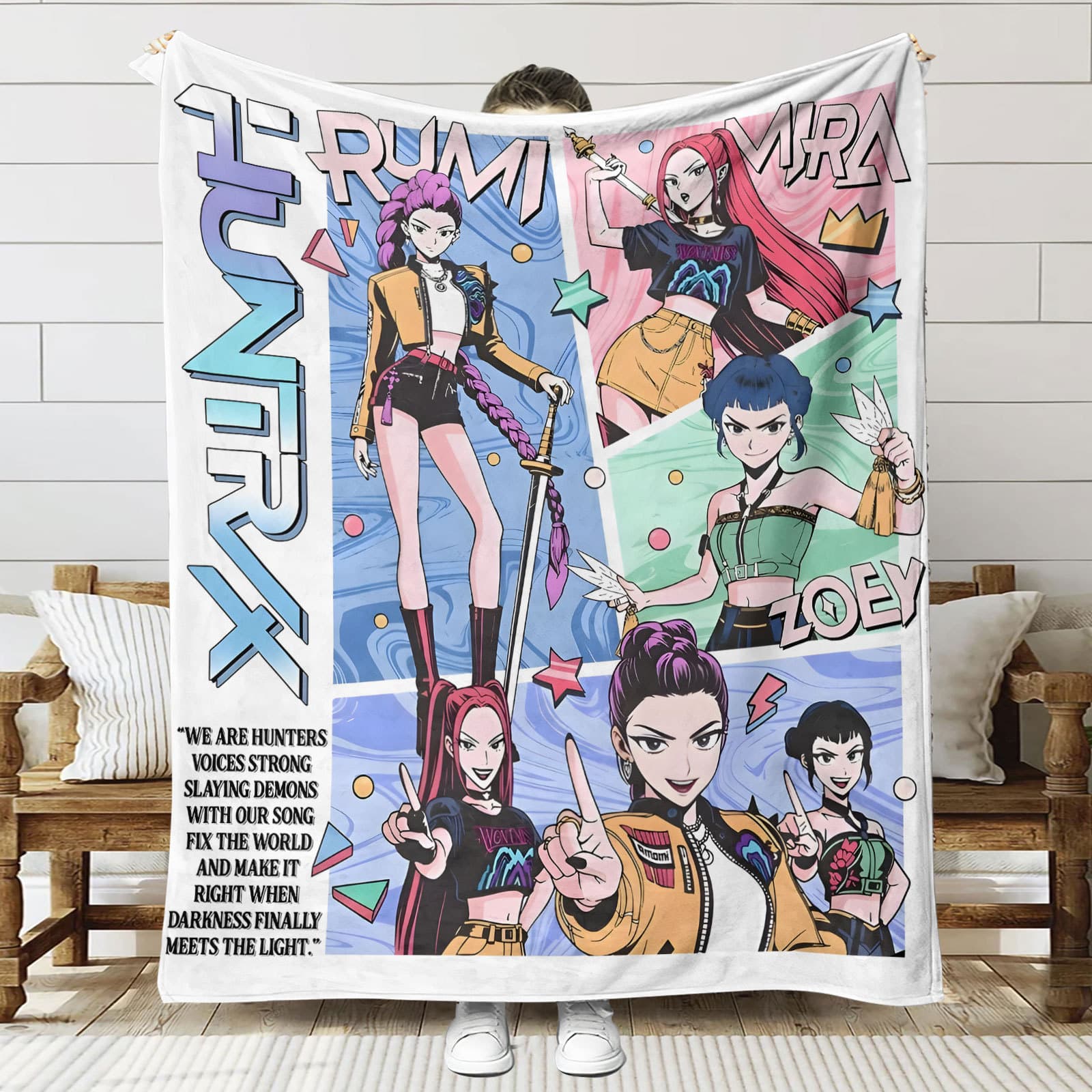 Printed blanket flannel blanket 280GSM latest fashion and popular girl group pattern