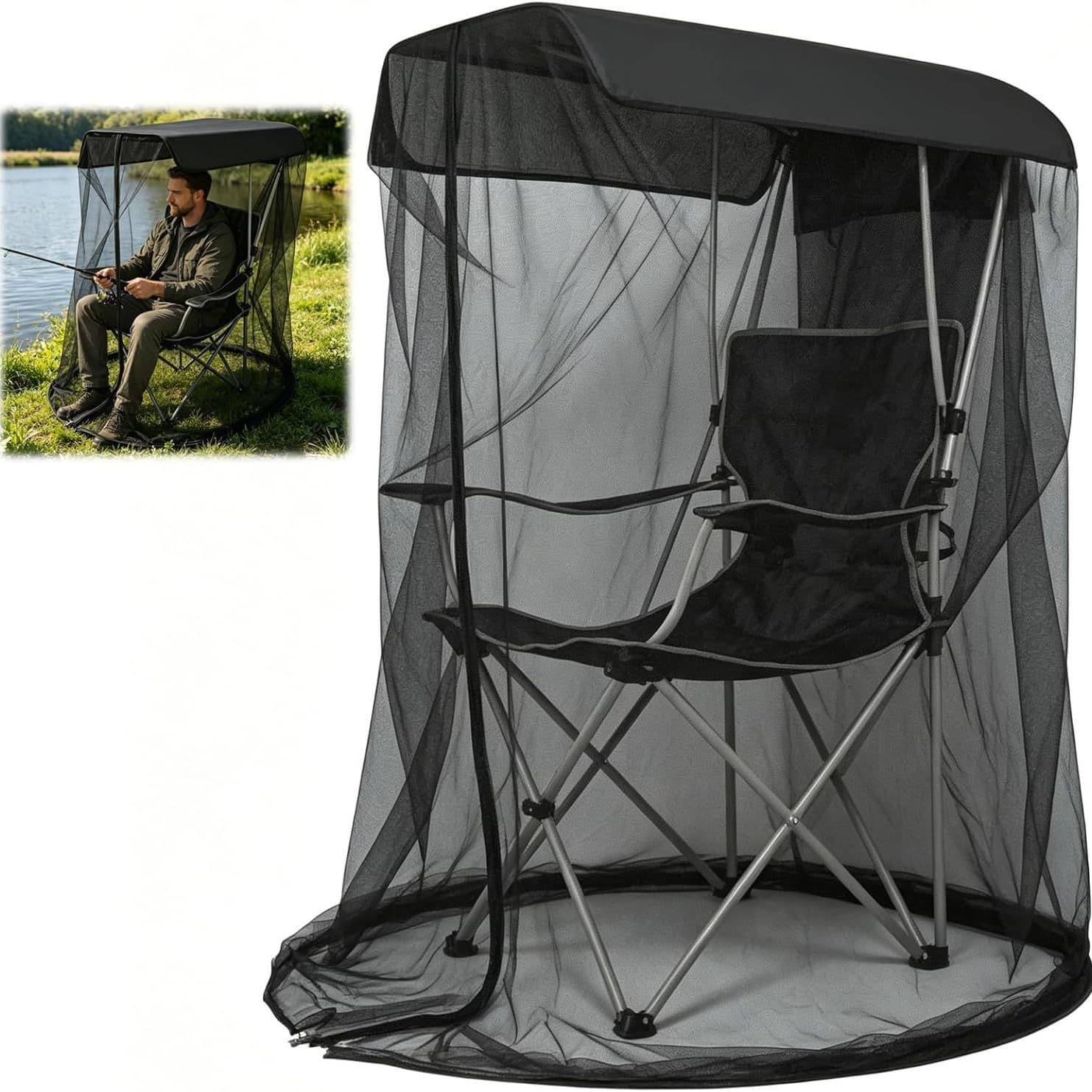 Amazon Outdoor Fishing Folding Mosquito Net Single Sunshade Mosquito Screen Cover Camping Fishing Patio Portable Mosquito Net