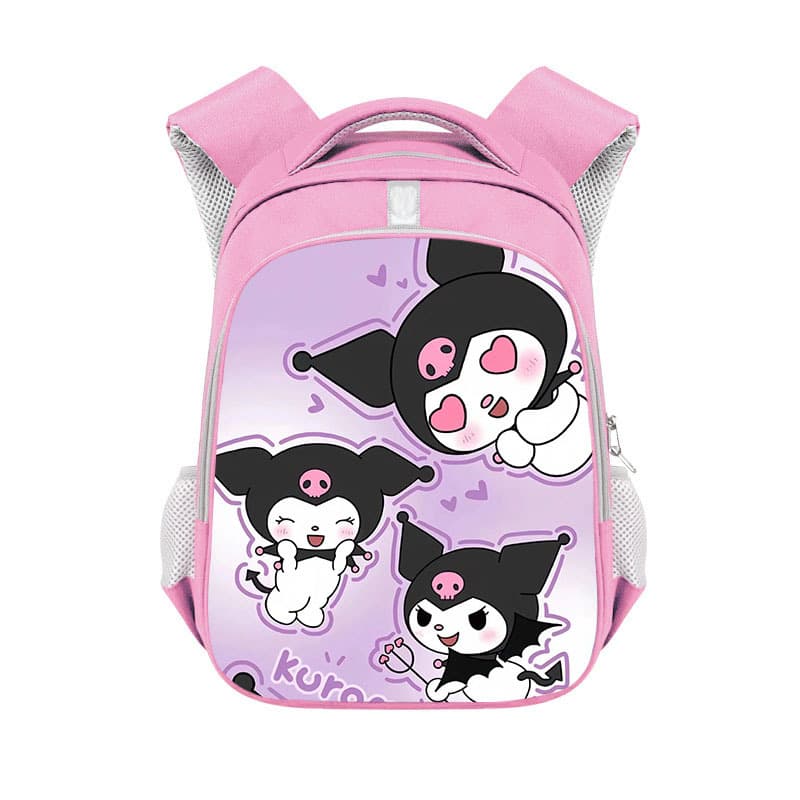New Cross-Border Kuromi Elementary School Backpack, Cute Cartoon Double-Shoulder Bag for Kindergarten Kids, Fashionable Lightweight Backpack