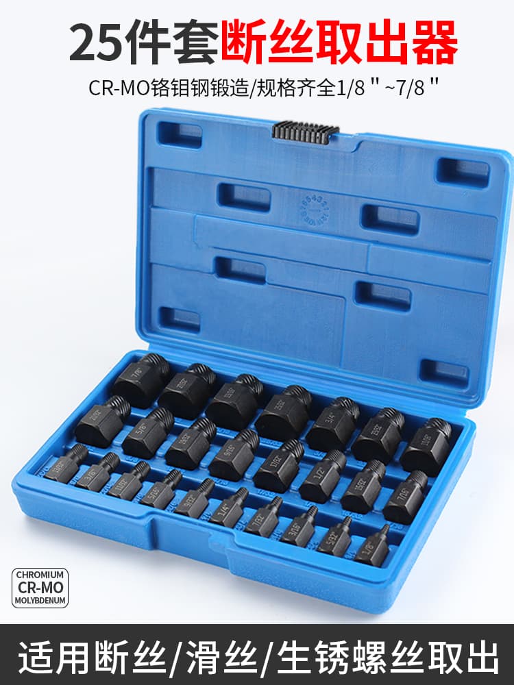 Hex Socket Screw Extractor for Broken, Stripped, Rusted Bolts and Nuts, Spline Damaged Removal Tool
