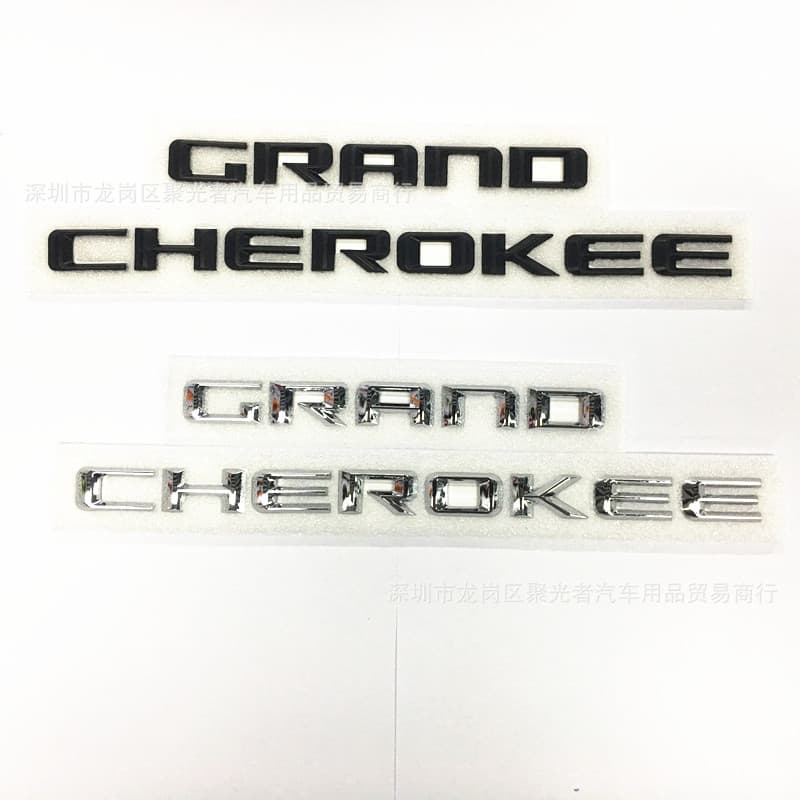 For Jeep Grand Cherokee Emblem Door Badge ABS Modified Letter Sticker