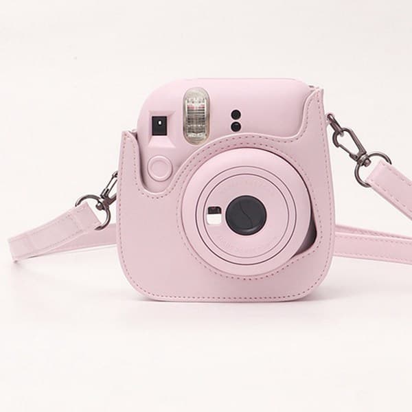 1 Set Color: Purple Material: PU Compatible with Polaroid MINI12 Solid Color Retro Camera Case INST