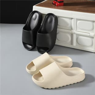 Factory stock cross-border cloud-like comfort trendy couple coconut one-strap slippers, indoor and outdoor anti-slip thick sole, supermarket stall