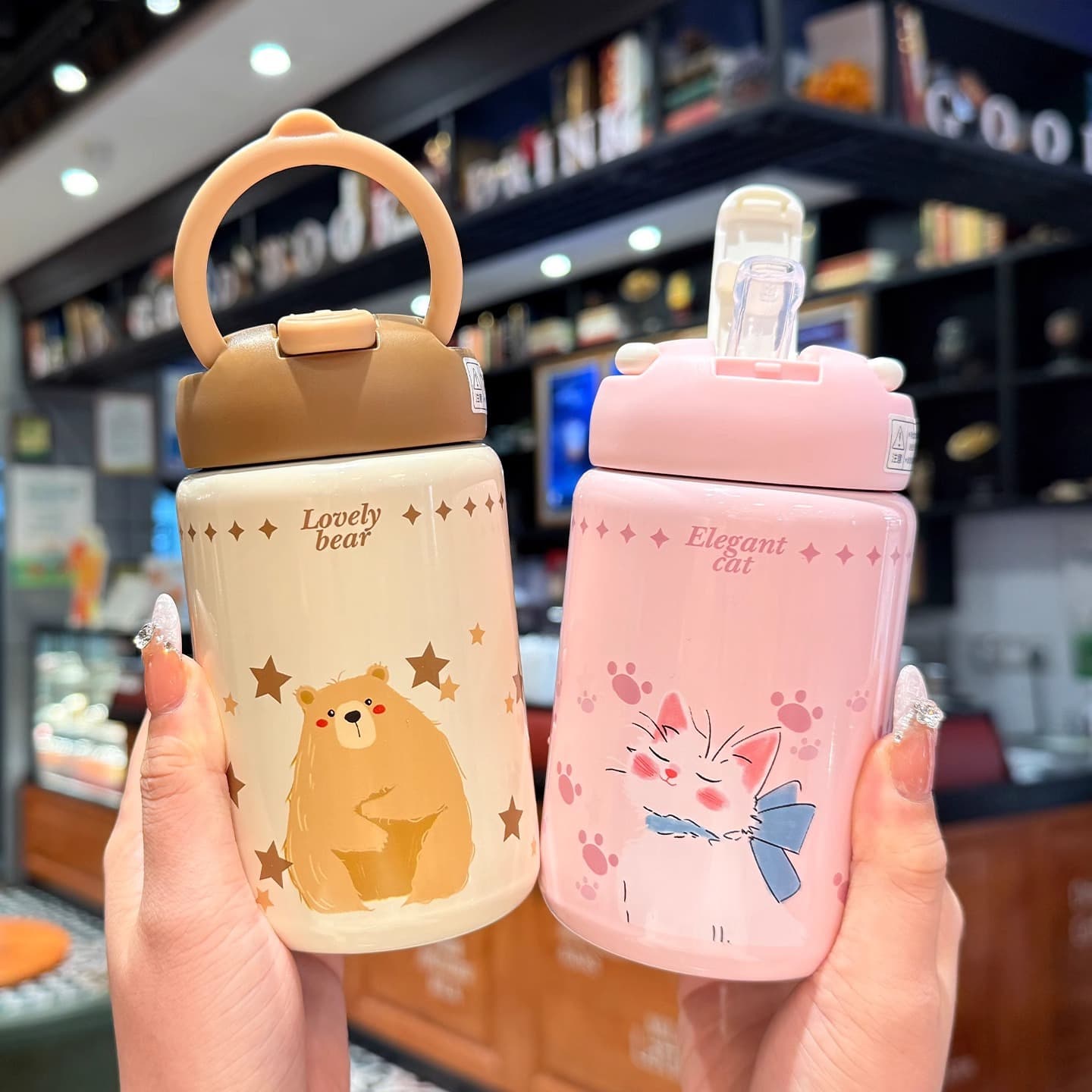 New Insulated Cup for Women, High Appearance Value, 316 Stainless Steel, Compact and Cute, Portable Straw Water Cup, Children's Pocket Cup
