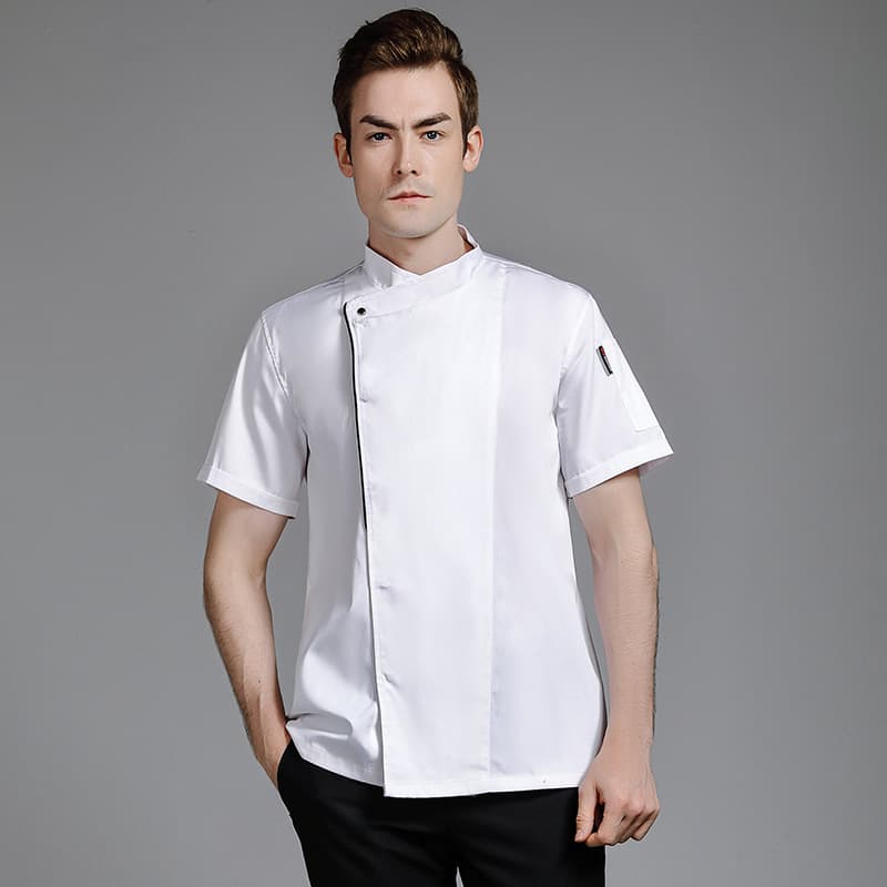 Restaurant Bakery Chef Workwear Men's Short Sleeve Kitchen Uniform for Cafeteria Hotpot Summer Long Sleeve Women