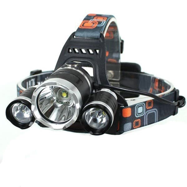 Cross-border Hot Selling T6 Headlamp LED 3-Light Headlamp Rechargeable Multi-function Night Fishing Lamp Zoom Headlamp