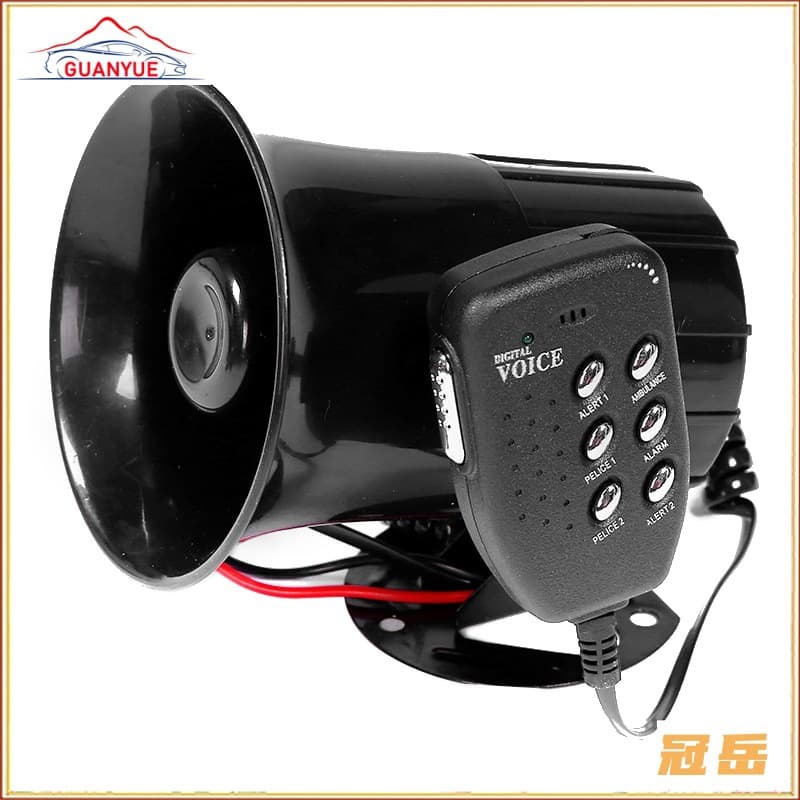 Factory Direct Car Horn Speaker 12V Six-Tone Round Port Alarm Horn High Power with Loudspeaker