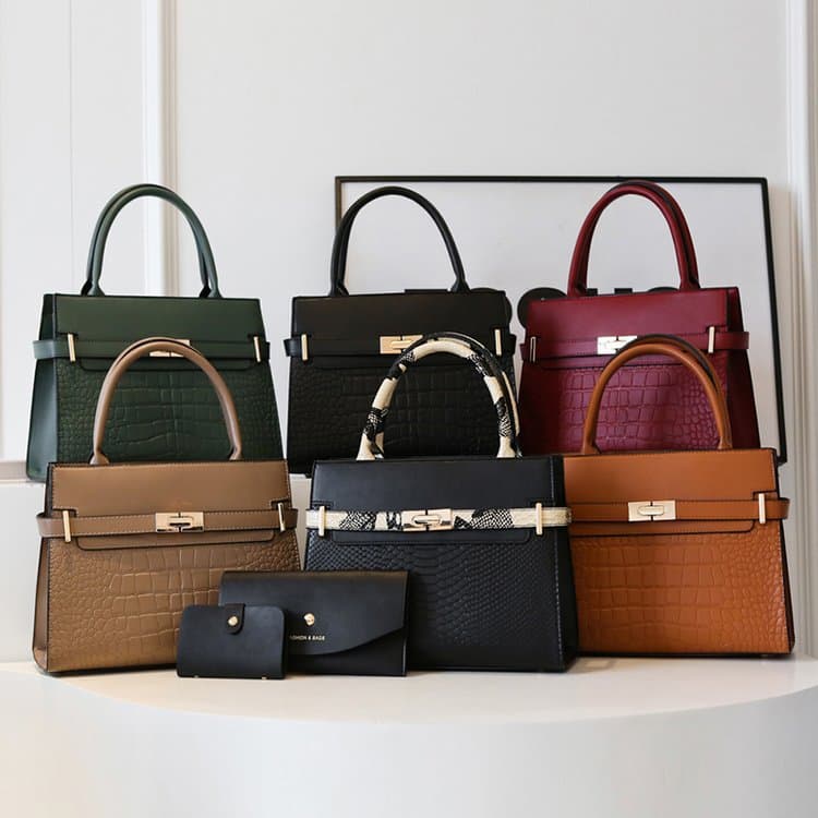 Handbags Women's Bags 2023 New Stone Pattern Multi-Piece Set Women's Bag Shoulder Crossbody Handbag Parent-Child Bag Cross-Border Bag