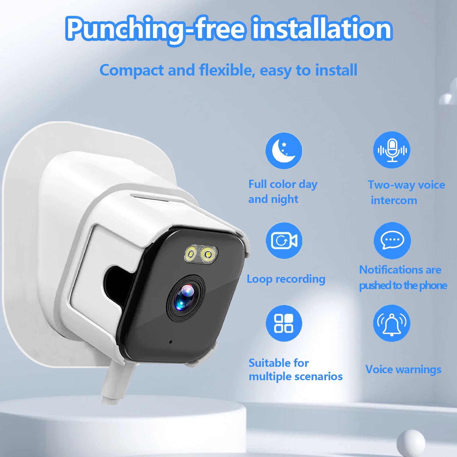 Cross-Border Popular WiFi High-Definition Window Camera Smart Home Network Monitoring Mobile Phone Remote Night Vision Infrared 2K