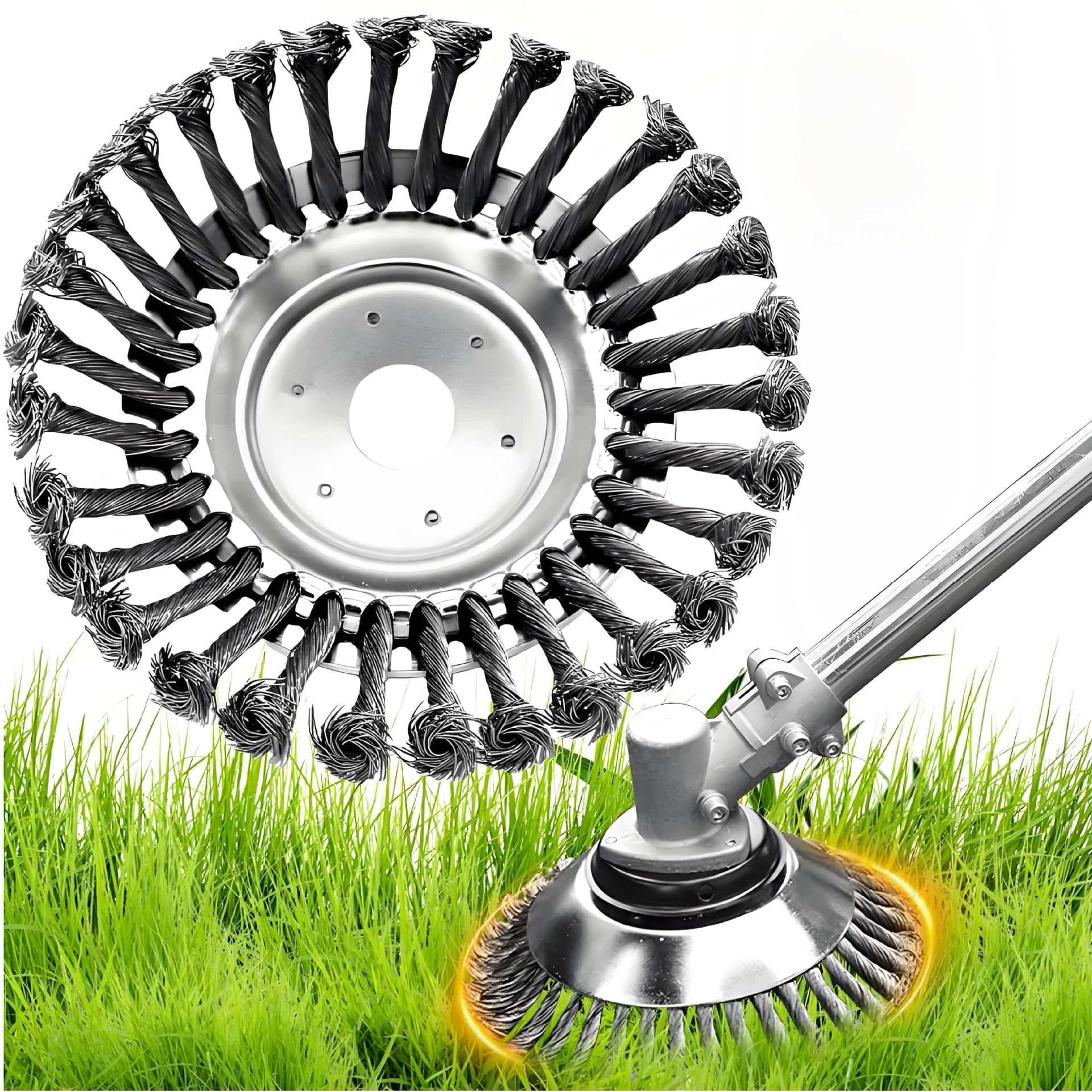 Weeding Wheel with Anti-Winding Tilling Gear – Accessory for Grass Trimmers and Brush Cutters