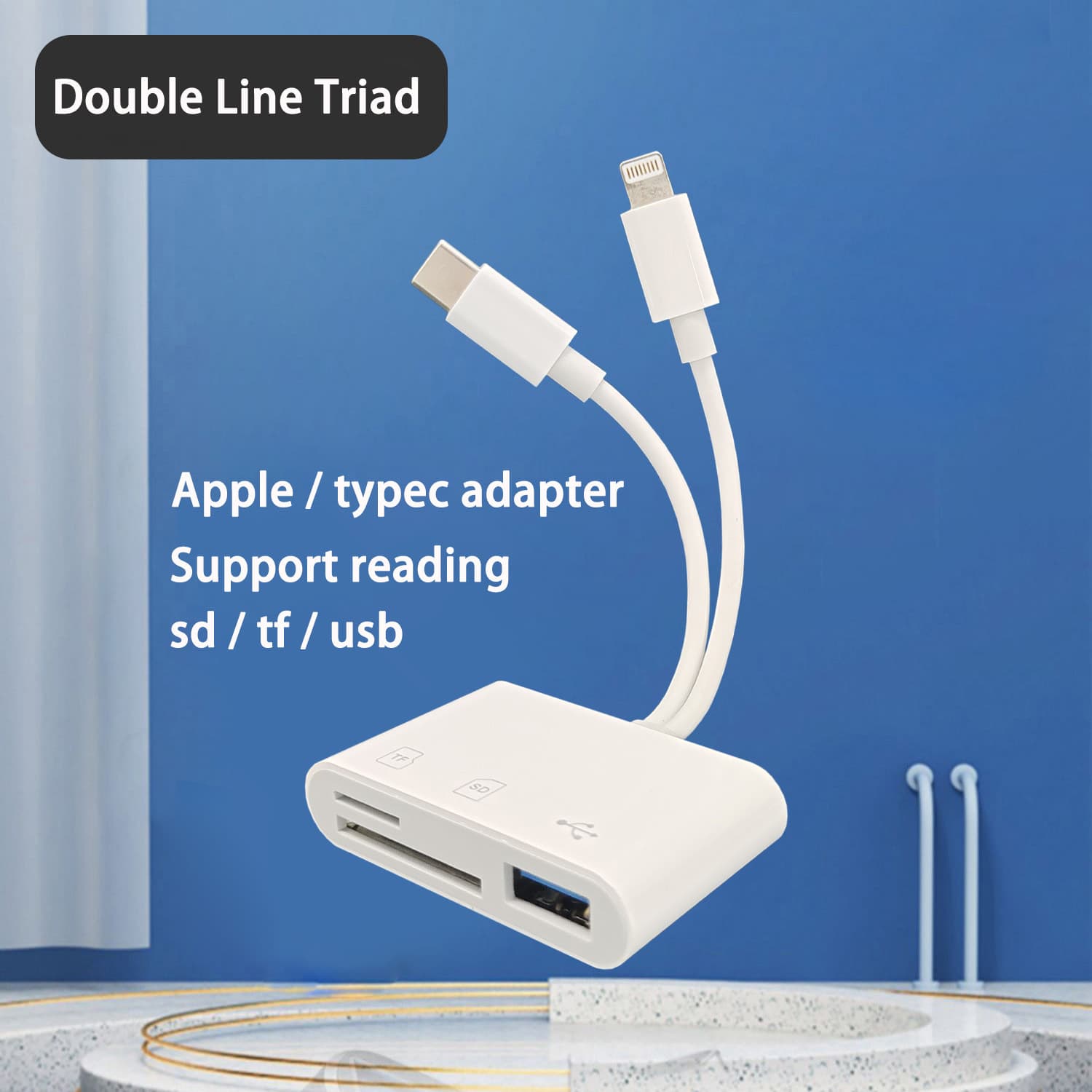 For Android Type-C Apple card reader SD/TF/USB OTG all-in-one DSLR camera card reader