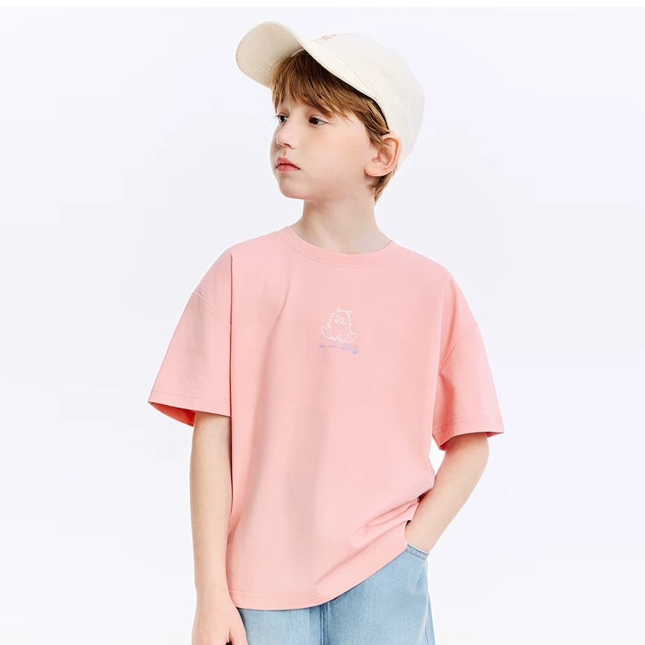 Summer new style soft, comfortable, breathable, skin-friendly three-dimensional cartoon monster print, childlike and versatile, trendy and cool short-sleeved T-shirt