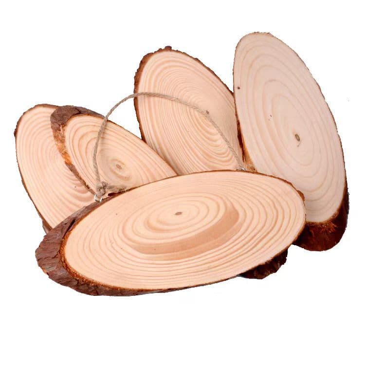 Log pieces, inclined wood pieces, handmade diy painting, graffiti, annual rings, oval pieces, pine wood pieces, house number pendant manufacturers wholesale