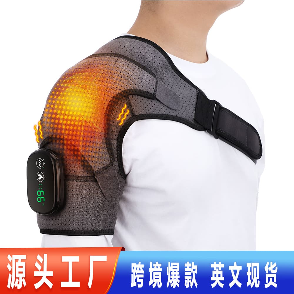 Hot-Selling Electric Heating Massage Shoulder Wrap with Vibration Therapy for Shoulder Periarthritis Relief, Smart Temperature Control Factory Direct