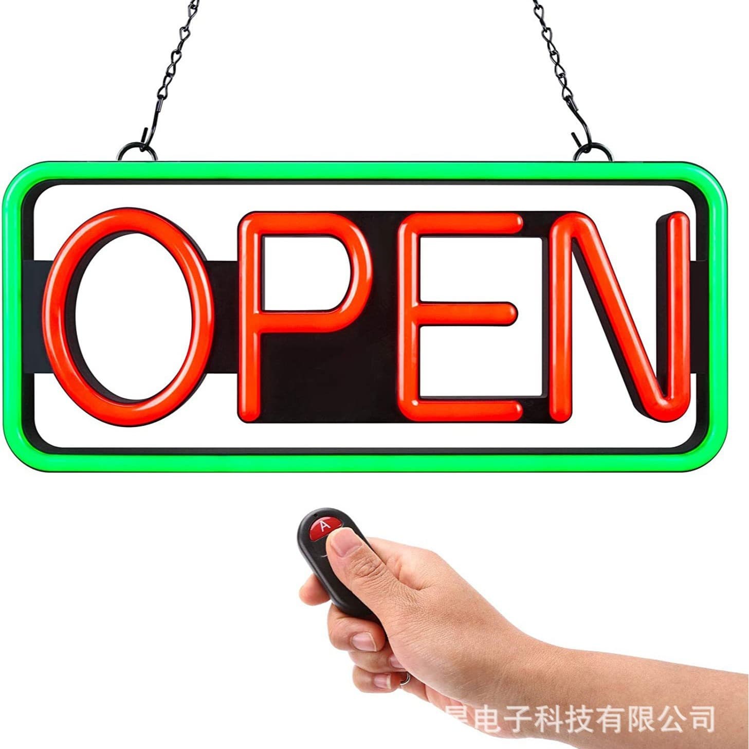 LED OPEN SIGN Remote Control Hanging Shop Sign Neon Light Illuminated LED Advertising Sign
