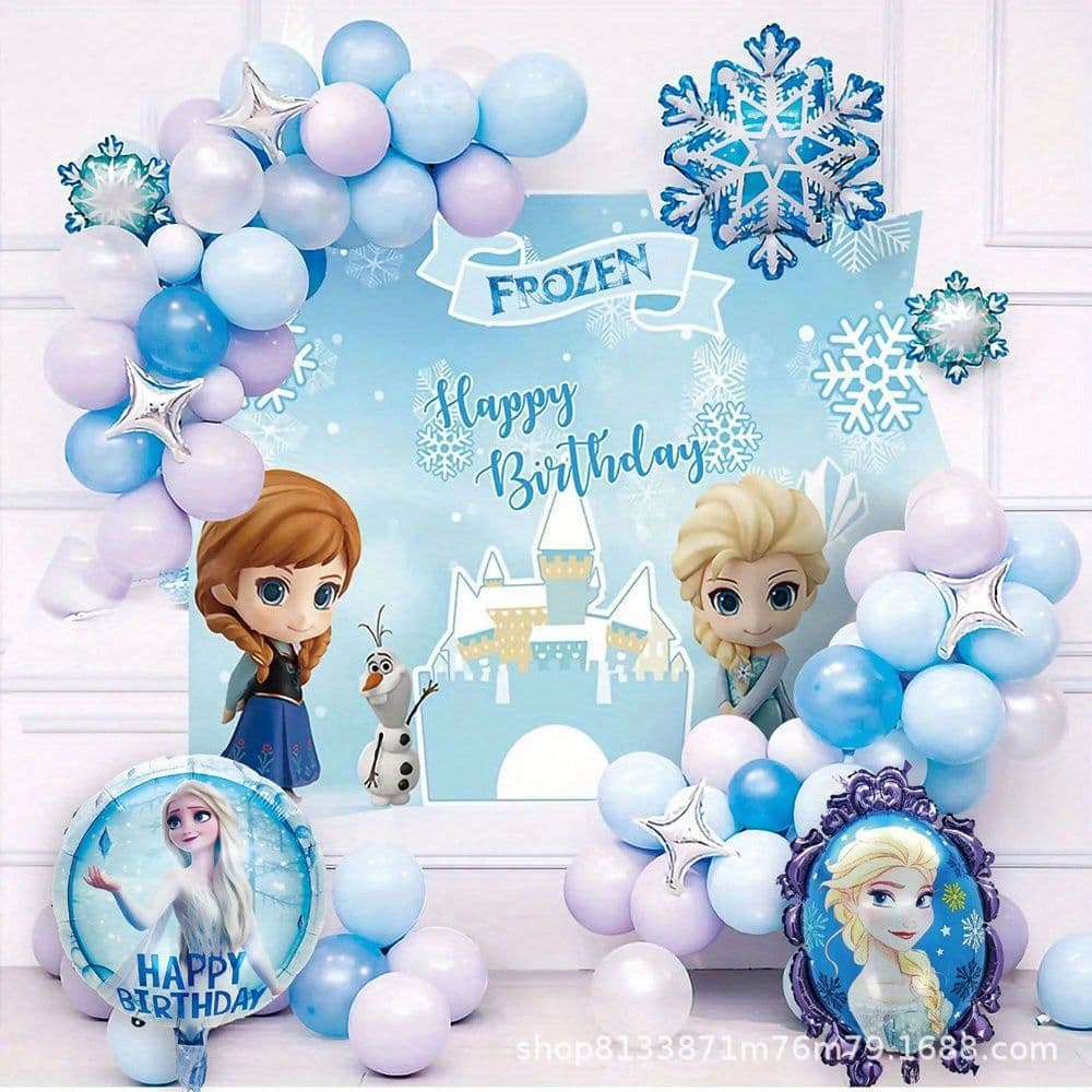 Cross-border new Frozen aluminum film balloon 18-inch ice and snow family princess Xuebao birthday party aluminum foil balloon