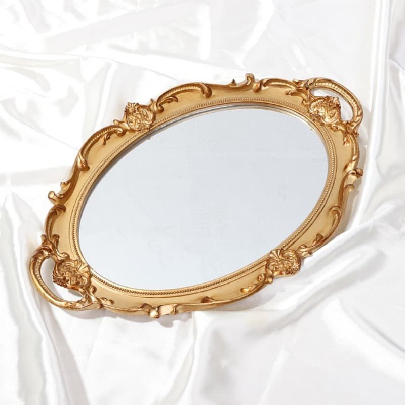 Mirror photography style retro B&B jewelry photography trinket tray decoration European props dormitory photography props