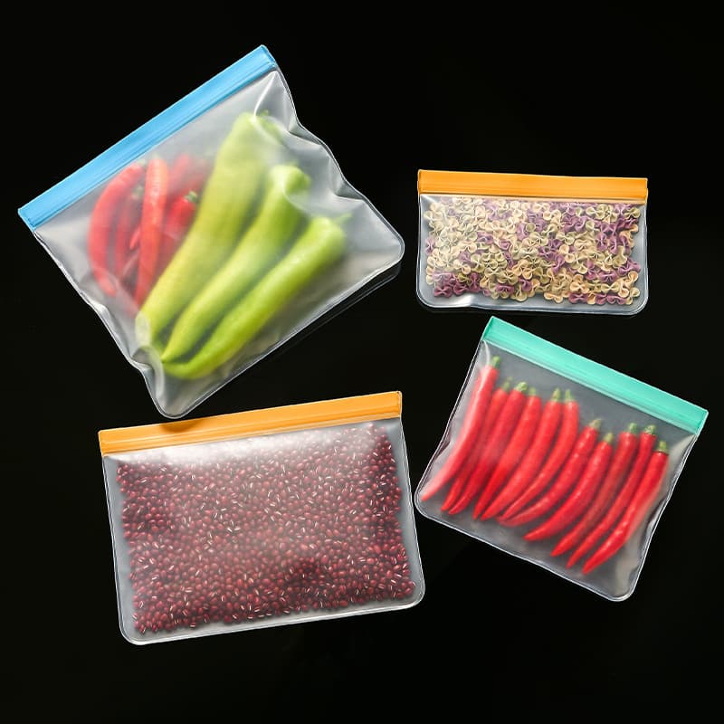 Color-printed EVA food bags, food preservation bags, thickened plastic self-sealing bags, reusable refrigerator food repacking bags