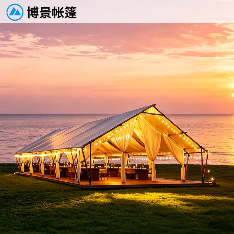 European Style Wedding Large Exhibition Tent, Internet-Famous Party Outdoor Camping Canopy Tent, Team Building Rainproof Dining Tent
