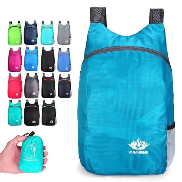 Ultra-Light Foldable Outdoor Backpack Skin Bag Water-Resistant Multi-Functional Dual-Shoulder Bag for Travel And Camping