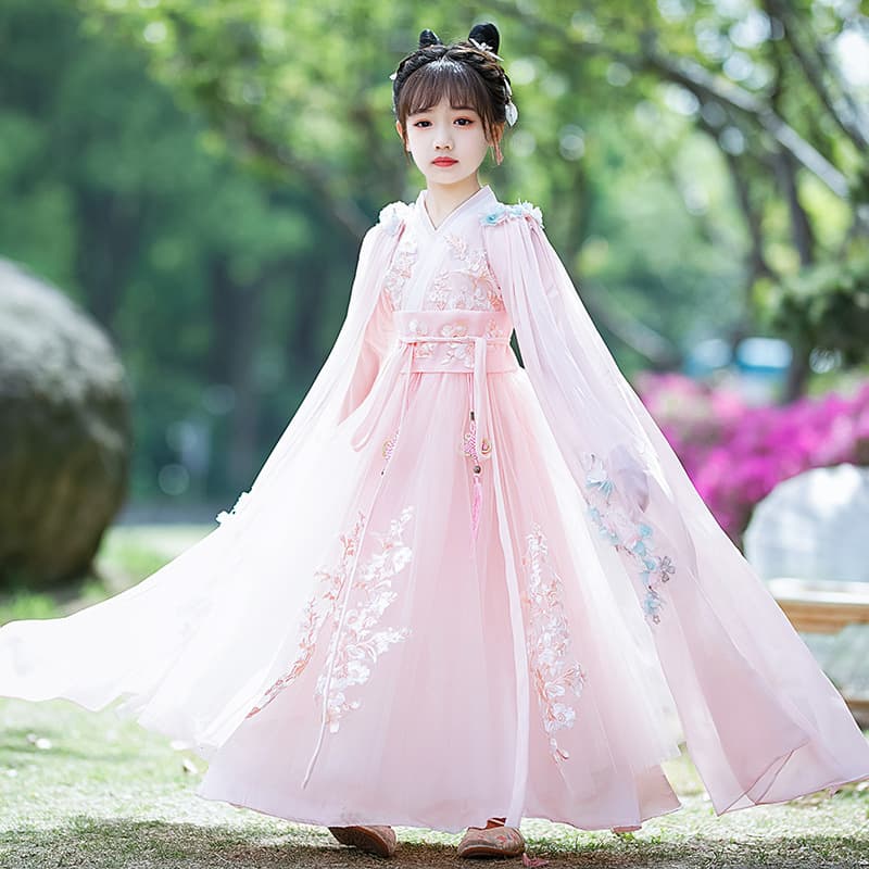 Girls Ancient Costume Hanfu Skirt 2026 Summer Super Fairy Children's Chinese Style Ru Skirt Little Girl Ancient Style Tang Suit Dress