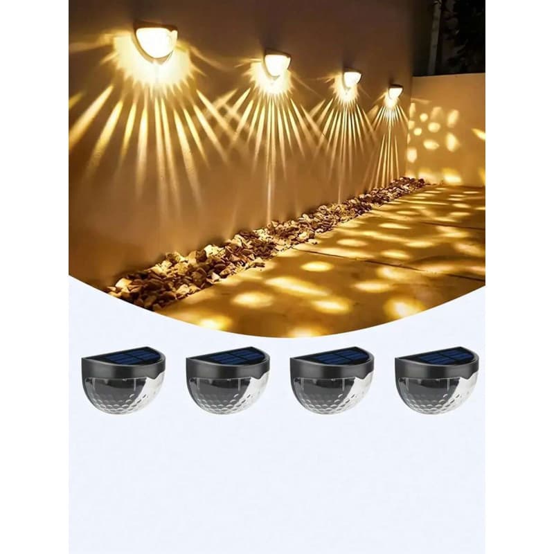 2026 Model O3143 TEMU Overseas Warehouse Foreign Trade Solar Wall Light Solar Fence Light Warm White Waterproof