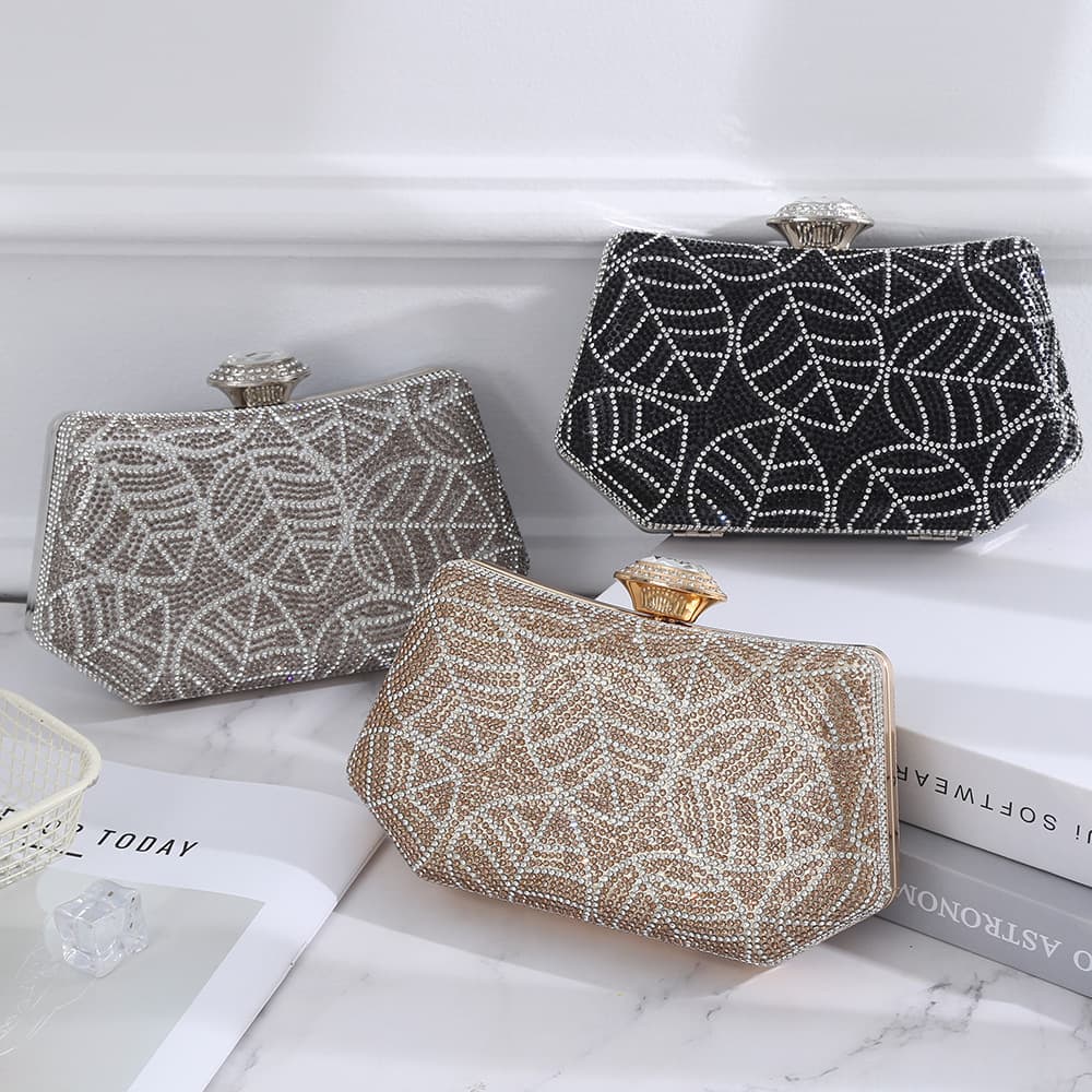 Women's Sparkly Luxury Evening Bag, Fashionable Elegant Clutch, Versatile Chain Handle Party Bag