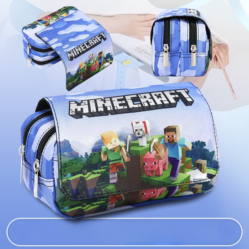 Spot Year Minecraft Primary School Student Minecraft Pen Bag Pencil Box Stationery Box Hot Selling