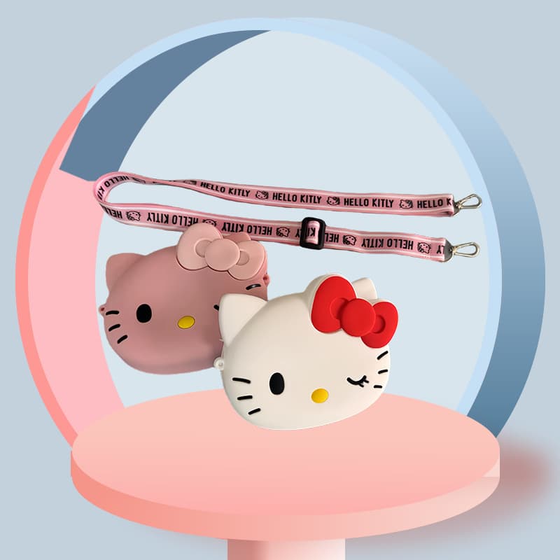 KT Cat Children's Silicone Bag Hello Kitty Messenger Bag Kindergarten Little Girl Bag Shoulder Bag Coin Purse New Style