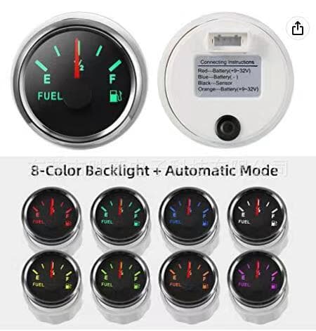 Large Truck, RV, Special Vehicle, Yacht Fresh Water, Waste Water, Fuel Tank Gauge with European/American Standard Switching