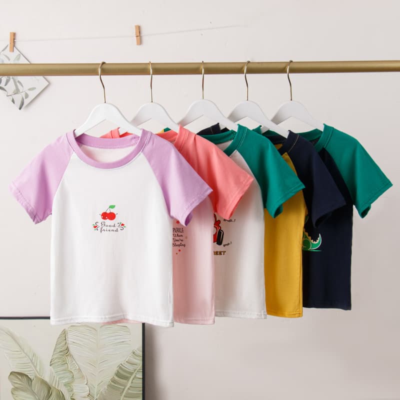 Kids Short Sleeve T-Shirt Pure Cotton Summer Wear Lightweight Fashionable Children's Clothing Boys Undershirt Summer Girls Baby Tee
