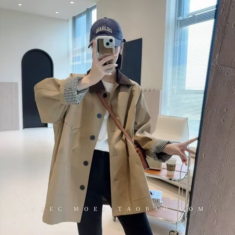 Factory Direct Trench Coat for Women 2026 Spring Autumn New Arrival Petite Early Fall Casual Korean Hepburn Style Premium