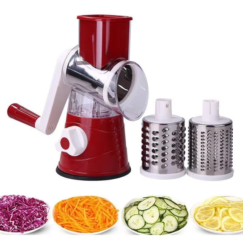 Cross-Border Kitchen Multifunctional Drum Vegetable Cutter, Hand-Crank Household Shredder, Grater, Potato Slicer, Cheese Machine